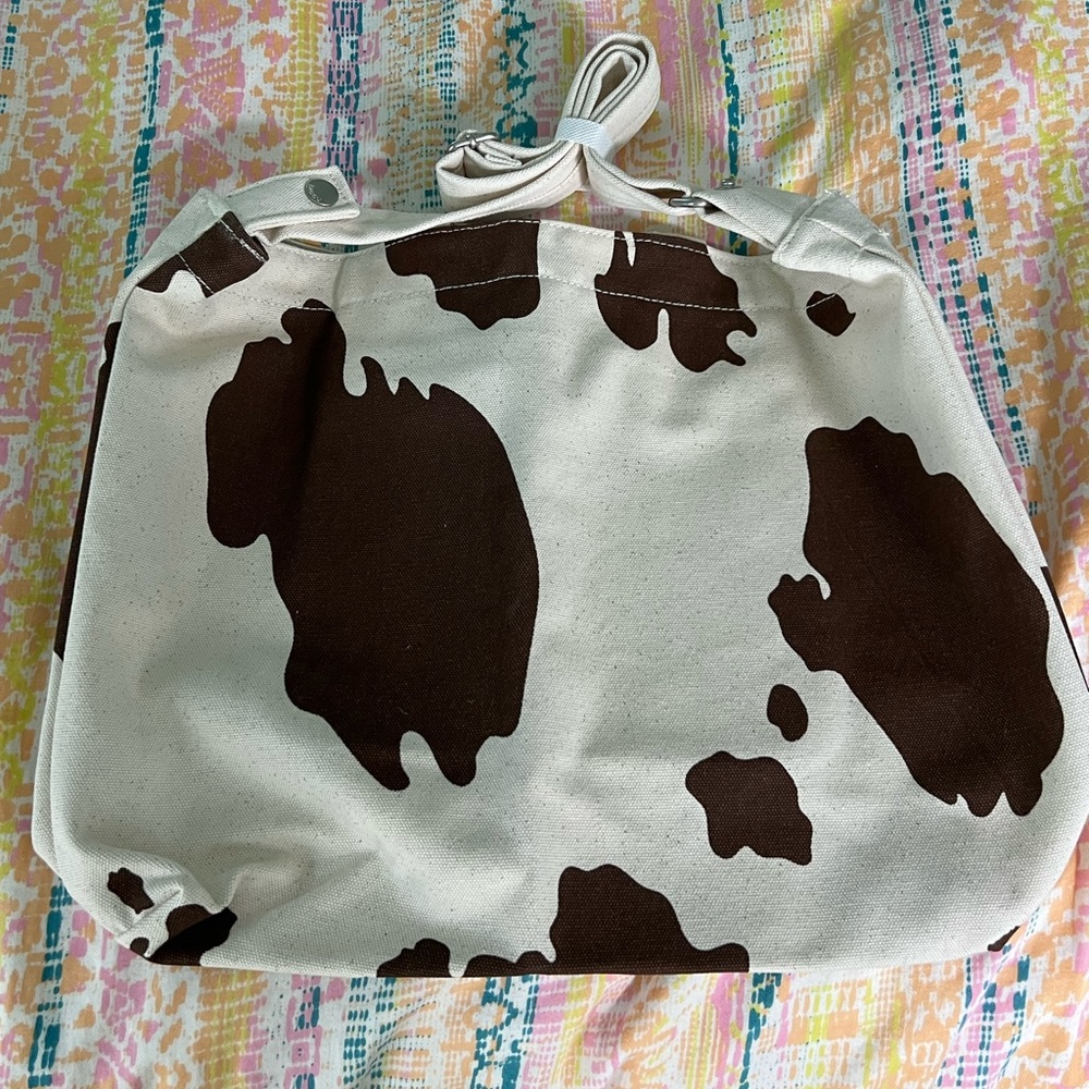 BAGGU Cow Print Horizontal Duck Bag